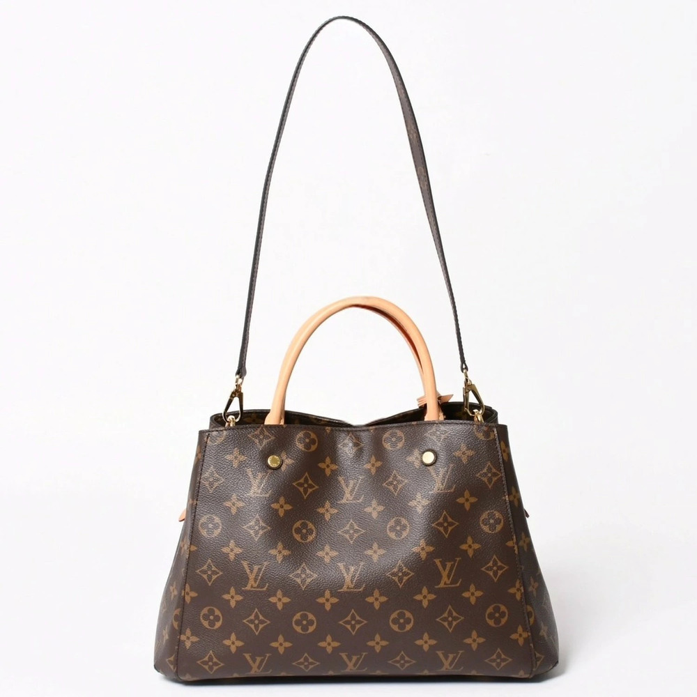 LOUIS VUITTON Montaigne Monogram Handbag Brown